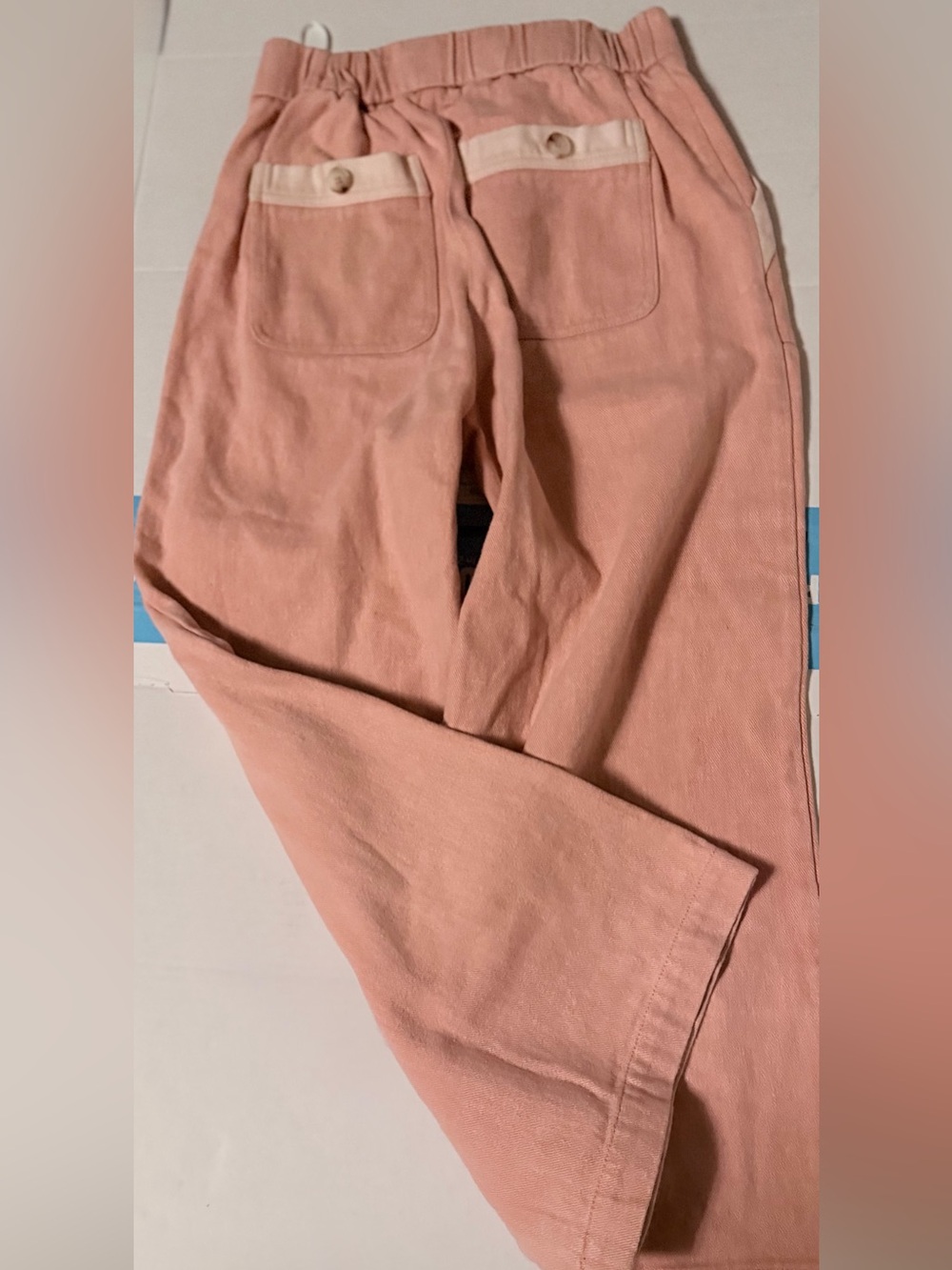 Frnch pink wide leg trouser pants…100% Cotton women’s size xs